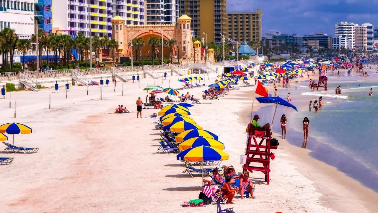 Direct Oceanfront Private Balcony Tiki King Bed Apartamento Daytona Beach